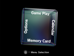 The GameCube boot program's menu.